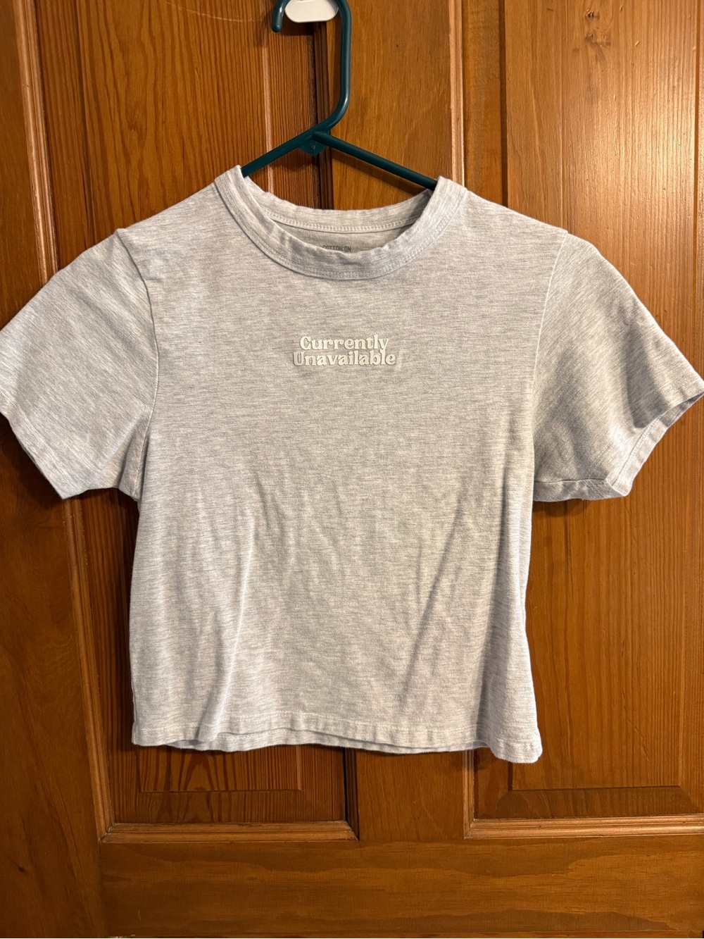Grey Crop Tee "Currently Unavailable"